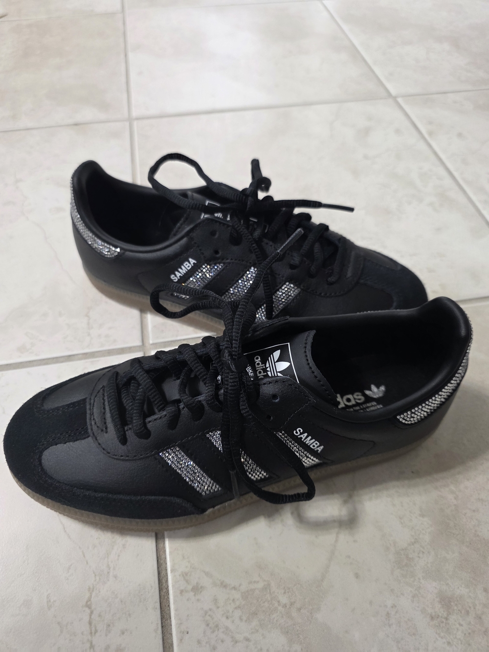 adidas Samba Black Sneakers with Silver Accents